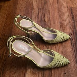 Betsey Johnson SB-ALI Rhinestone Embellished T-Strap Heels